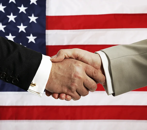 Patriotic handshake